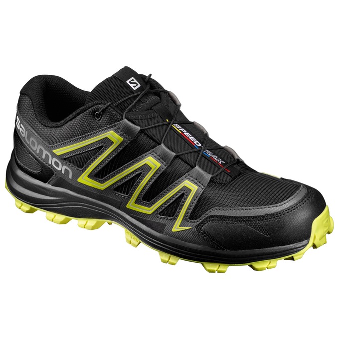 Zapatillas Trail Running Salomon Hombre Negras / Amarillo - Salomon Argentina SPEEDTRAK ,850139-YHM